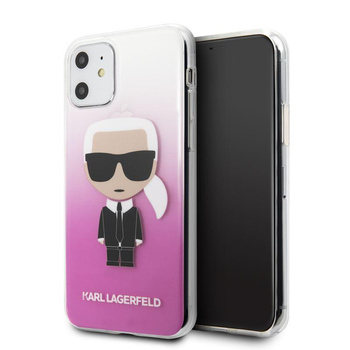 Karl Lagerfeld Iconic Karl Gradient - pouzdro pro iPhone 11 (růžové)