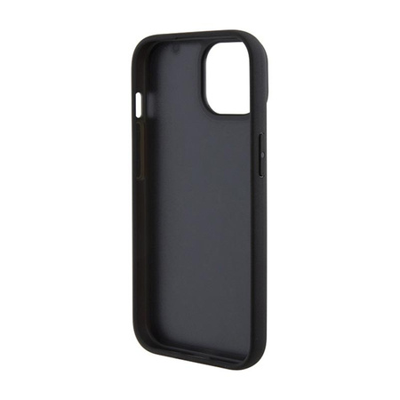 BMW Leder Hot Stamp - iPhone 15 Plus Tasche (schwarz)