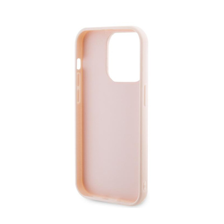 Karl Lagerfeld 3D Rubber Glitter Logo - iPhone 15 Pro Max Tasche (pink)