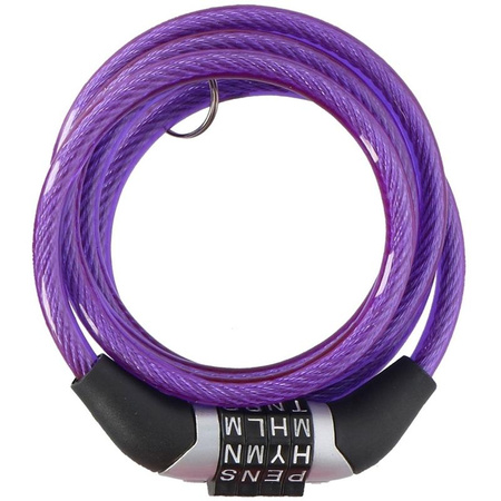 Dunlop - Bike lock with combination (Purple)