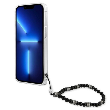 Guess fekete gyöngyház szíj - iPhone 13 Mini tok (átlátszó)