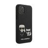 Karl Lagerfeld PU Leather Karl & Choupette Embossed - Coque iPhone 12 / iPhone 12 Pro (noir)