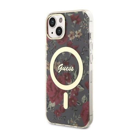 Guess Flower MagSafe - Case for iPhone 14 (Green)