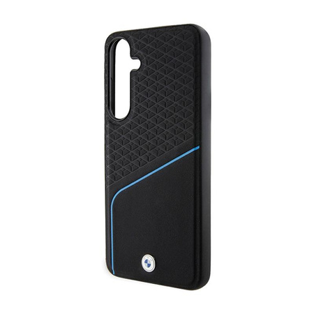 BMW Signature Leather Textured & Line MagSafe - Samsung Galaxy S24 Tasche (schwarz)
