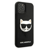 Karl Lagerfeld Choupette Head 3D gumi - iPhone 12 Pro Max tok (fekete)