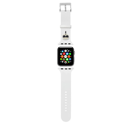 Karl Lagerfeld szilikon Karl Head - szíj Apple Watch-hoz 38/40/41 mm (fehér)