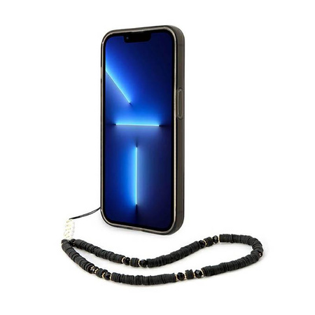 Guess Translucent Pearl Strap - iPhone 14 Pro Case (black)