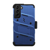 ZIZO BOLT Series - Étui blindé pour Samsung Galaxy S22+ avec écran en verre 9H + étui avec support (bleu)