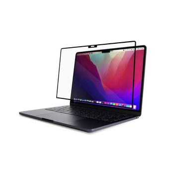 Moshi iVisor AG - Matte Displayschutzfolie für MacBook Air 13" M4 (2025) / M3 (2024) / M2 (2022) (Schwarz/Klar/Matt)