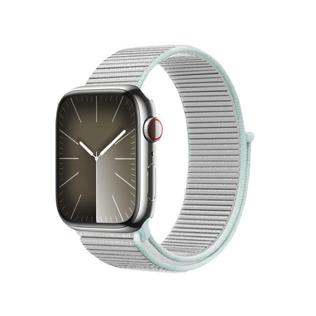 Crong Nylon - Sportszíj Apple Watch 38/40/41/42 mm-hez (pasztellszürke)