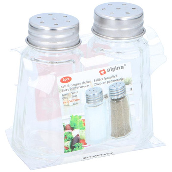 Alpina - Salt and pepper shakers made of glass 2 pcs.