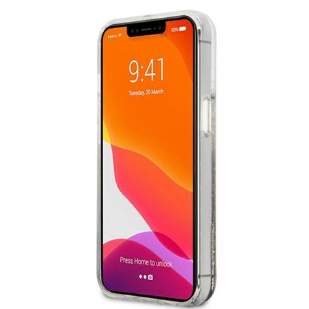 Karl Lagerfeld Liquid Glitter Karl & Choupette - Coque iPhone 13 Pro Max (Or)