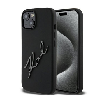 Karl Lagerfeld Silicone Karl Script - Coque iPhone 15 (noir)