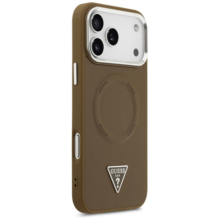 Guess Triangle Logo MagSafe - Case iPhone 17 Pro Max (Brown)