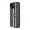 Guess 4G Printed Stripes MagSafe - iPhone 14 Case (Brown)