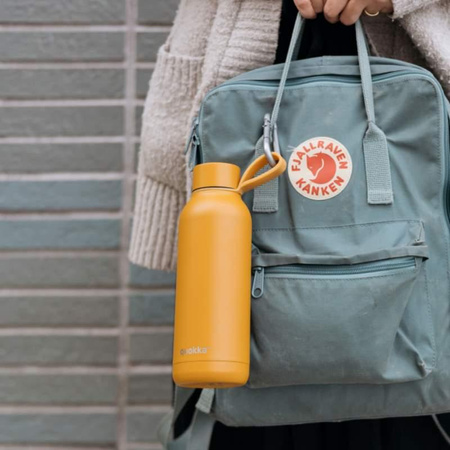 Quokka Solid With Strap - 510ml Stainless Steel Thermos Bottle with Strap (Mustard)