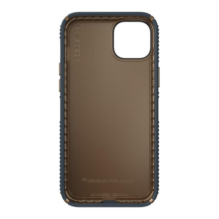 Presidio2 Grip - Case for iPhone 15 Plus / 14 Plus with MICROBAN coating (Charcoal / Cool Bronze / Slate)