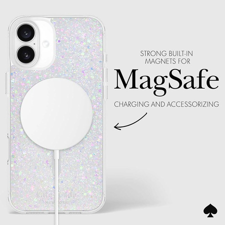 Kate Spade New York Ochranný kryt MagSafe - pouzdro pro iPhone 16 Plus (Chunky Glitter)