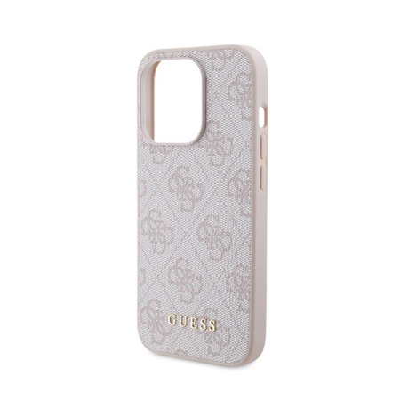 Guess 4G Metal Gold Logo - Coque iPhone 15 Pro (rose)