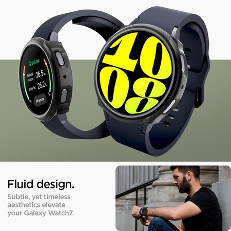 Spigen Liquid Air - Étui pour Samsung Galaxy Watch 7 40 mm (Noir mat)