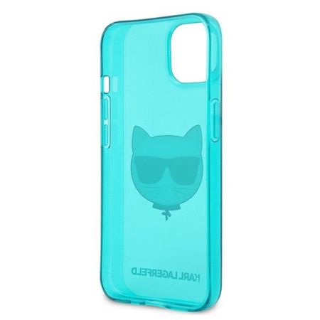 Karl Lagerfeld Choupette Head - iPhone 13 mini tok (fluo kék)