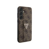 Guess Grip Stand 4G Triangle Strass Logo - Étui Samsung Galaxy S24+ (marron)