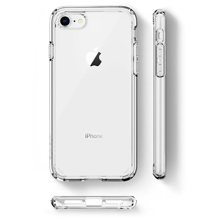 Spigen Ultra Hybrid - Coque pour iPhone SE 2022 / SE 2020 / 8 / 7 (Transparent)