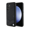 BMW Signature Leather Crossing Lines Pattern - Samsung Galaxy S24 tok (fekete)