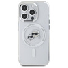 Karl Lagerfeld IML Metal Karl & Choupette Head MagSafe - pouzdro pro iPhone 15 Pro Max (bílé)
