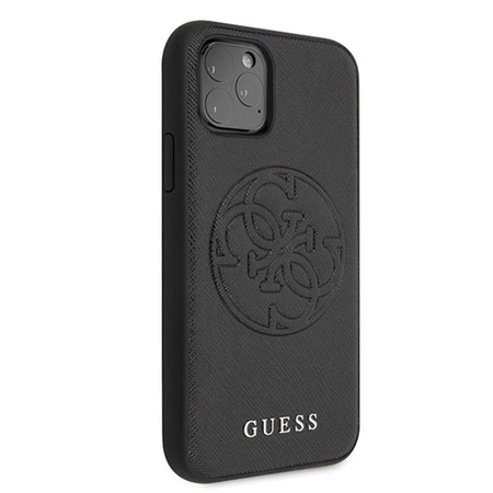 Pouzdro Guess Saffiano 4G Circle Logo - iPhone 11 Pro Max (černé)