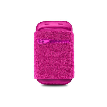 PURO Running Band - Universelles Laufarmband für Smartphones bis 4,3" + Schlüsseltasche (pink)