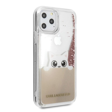 Karl Lagerfeld K-Peek A Boo - iPhone 11 Pro Max Case (Glitter Pink Gold)