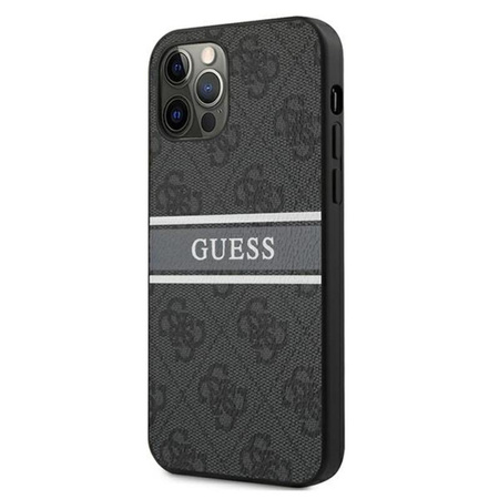 Guess 4G Printed Stripe - iPhone 12 / iPhone 12 Pro Case (gray)