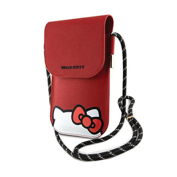 Hello Kitty Leather Hiding Kitty Cord - Crossbody bag for phone (red)