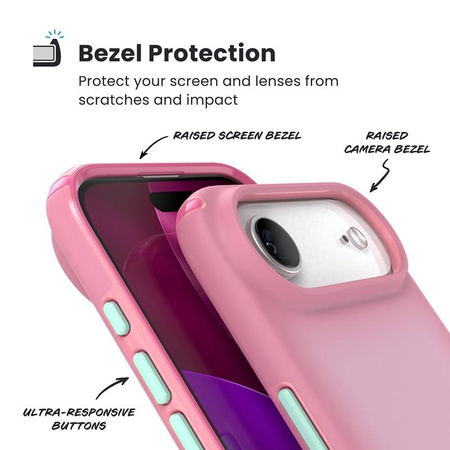 Speck Presidio Lux MagSafe - iPhone Air Case (Ibis Pink / Dark Ibis / Canon Green)