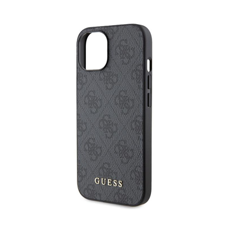 Guess 4G fém arany logó - iPhone 15 tok (szürke)