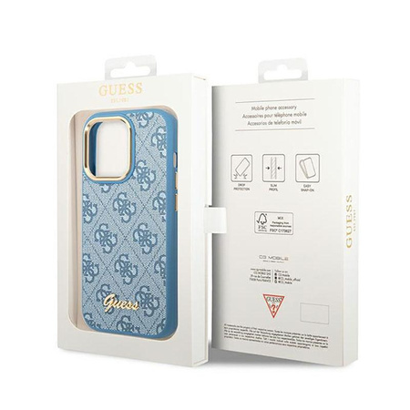 Guess 4G fém fényképezőgép tok - iPhone 14 Pro Max tok (kék)