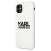 Karl Lagerfeld Silicone Stack Logo - pouzdro pro iPhone 11 (bílé)
