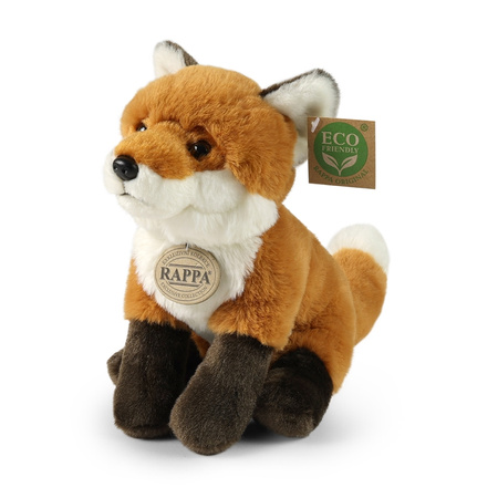 Rappa - Peluche mascotte realistica volpe seduta 23 cm Eco-Friendly Soft Collection