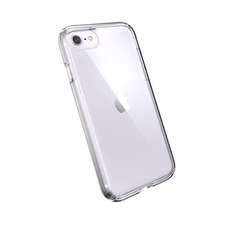 Speck Presidio Perfect-Clear - Coque pour iPhone SE (2022 / 2020) / 8 / 7 avec revêtement MICROBAN (transparent)