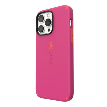Speck CandyShell Pro - iPhone 14 Pro Max Hülle mit MICROBAN-Beschichtung (Digital Pink / Energy Red)