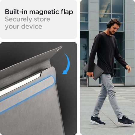 Spigen Valentinus Sleeve Laptop - 15" / 16" Notebook Case (City Grey)