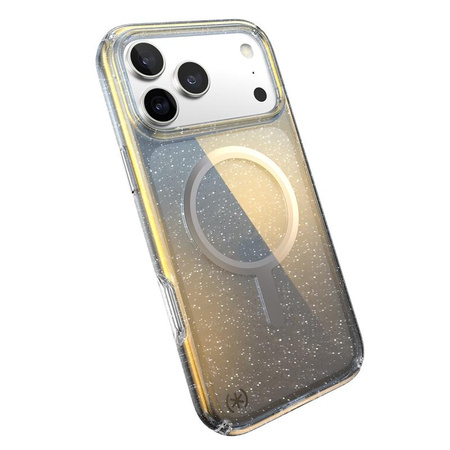 Speck Presidio Lux MagSafe - iPhone 17 Pro Max Case (Hyper Mirror Glitter / Silver Metallic)