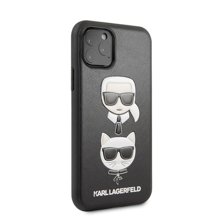 Karl Lagerfeld Embossed Case Karl & Choupette - pouzdro pro iPhone 11 Pro (černé)