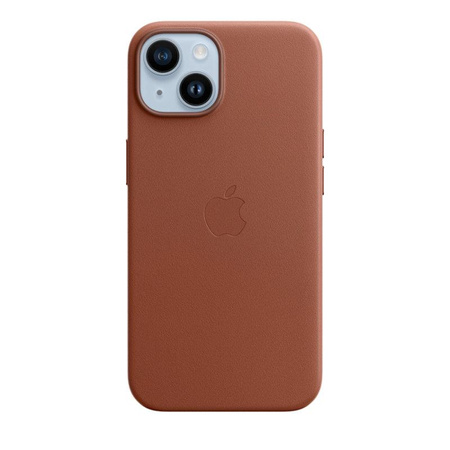 Apple Leather Case - Étui en cuir avec MagSafe pour iPhone 14 (umbra)