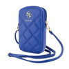 Guess Zip Quilted 4G - Torebka na telefon (niebieski)