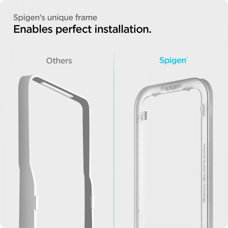 Spigen Alm Glass FC 2-Pack - Tvrzené sklo pro iPhone 16e / iPhone 14 / iPhone 13 / iPhone 13 Pro 2 ks (černý rámeček)