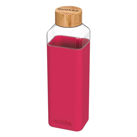 Quokka Storm - Glass water bottle 700 ml (Maroon)