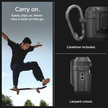 Spigen Lock Fit - Étui blindé pour Apple Airpods Pro 1 / 2 (Noir)