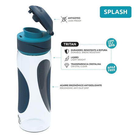 Quokka Splash - Láhev na vodu s rychlým otevíráním 730 ml (Indigo)